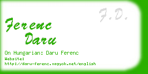 ferenc daru business card